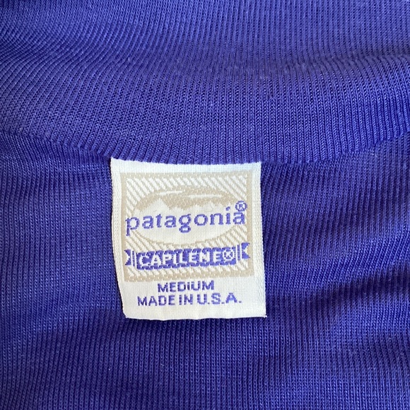 Vintage Patagonia Capilene Half Zip Size Medium Purple - Picture 7 of 10